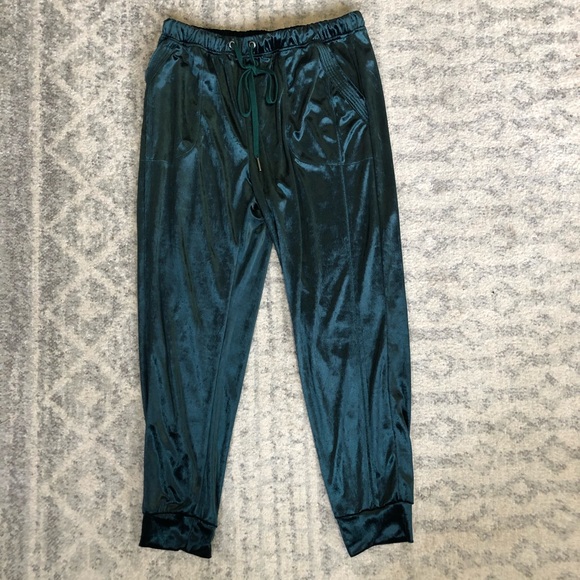Emerald Green Velvet Joggers | Poshmark